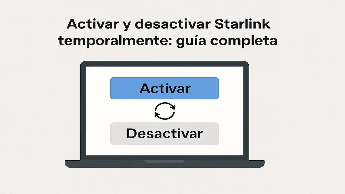 activar y desactivar Starlink temporalmente
