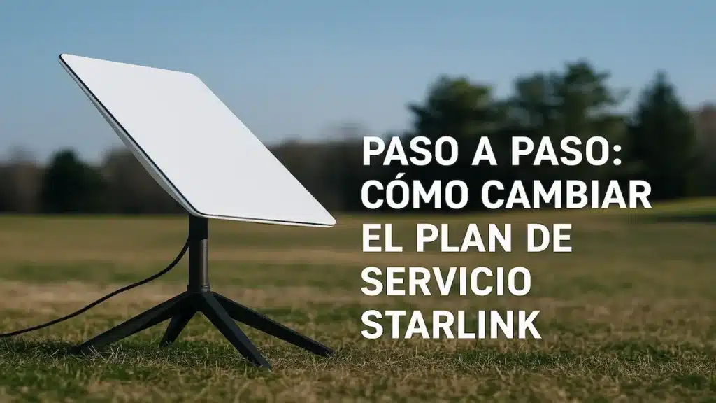 cómo cambiar el plan de servicio Starlink