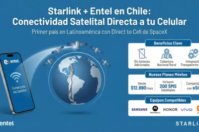 Starlink disponible en celulares Entel en Chile