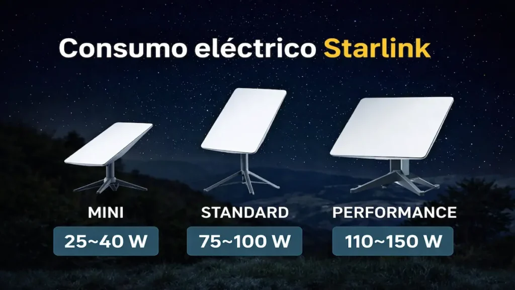 Consumo eléctrico de Starlink