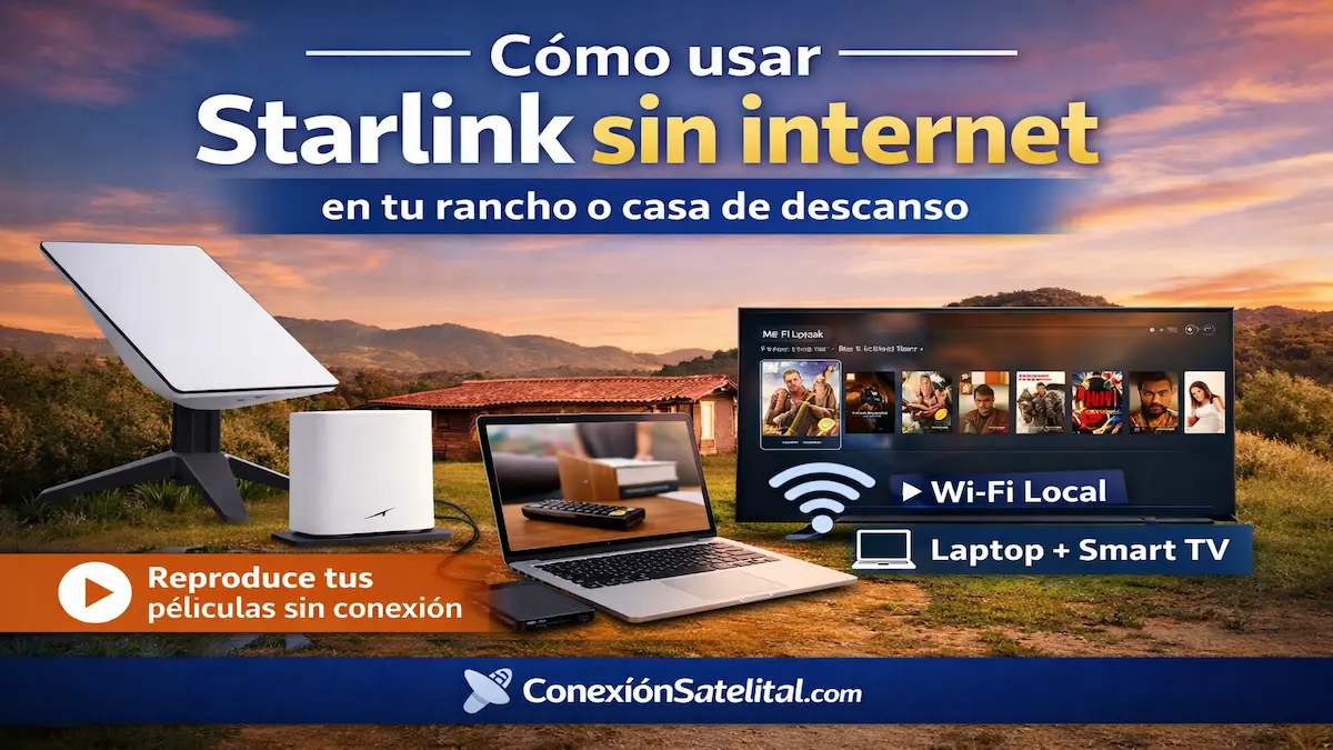 Cómo usar Starlink sin internet en tu casa de descanso 2026
