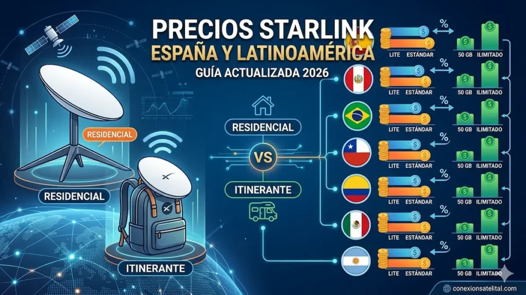 Precios Starlink España y Latinoamérica