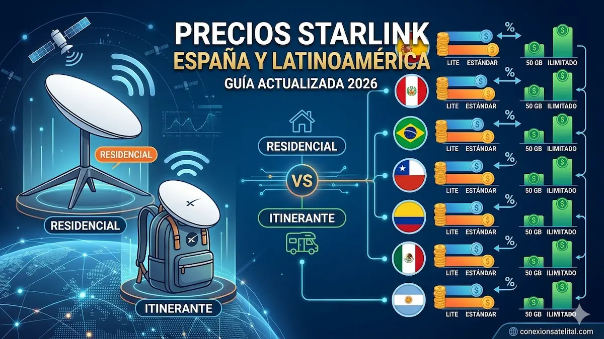 Precios Starlink España y Latinoamérica 2026: Guía y Tablas